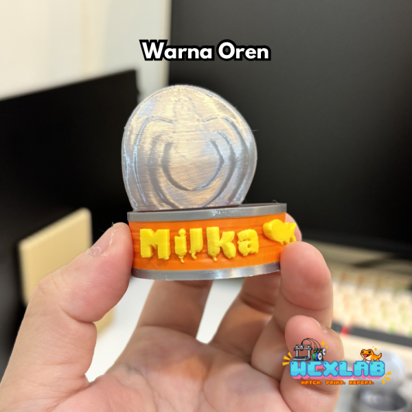 (BISA REQUEST NAMA) Waterdish / Tempat Ulat / Tempat Kalsium Gecko Model Kaleng Tuna