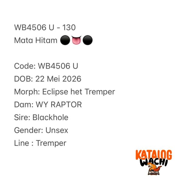 WB4506 U | Mata Hitam ⚫️👅⚫️