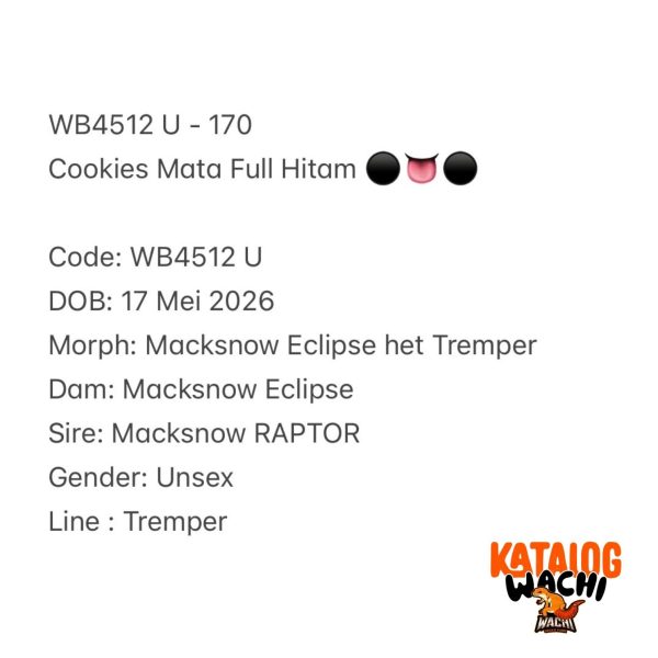 WB4512 U | Cookies Mata Full Hitam ⚫️👅⚫️