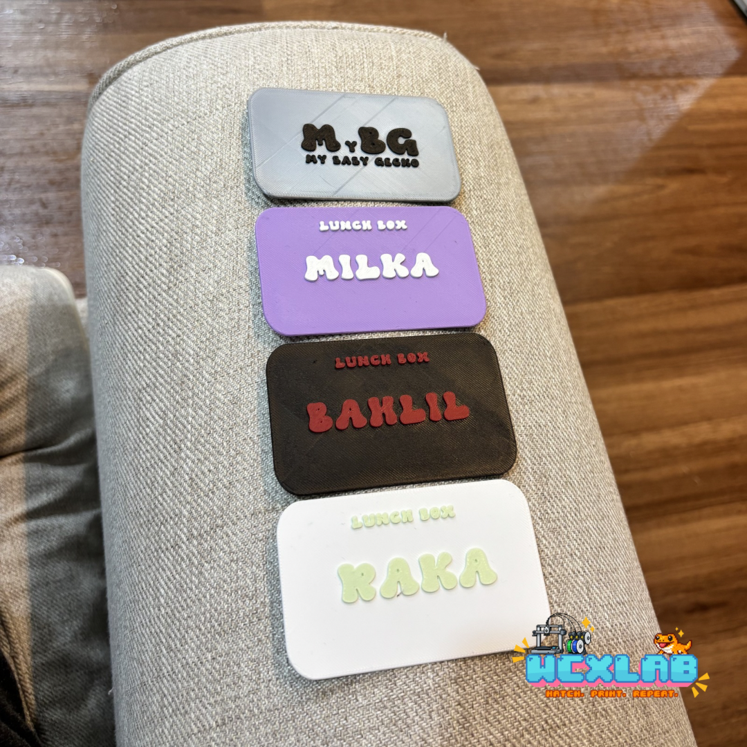 (BEBAS CUSTOM) Name Set Lunch Box Gecko